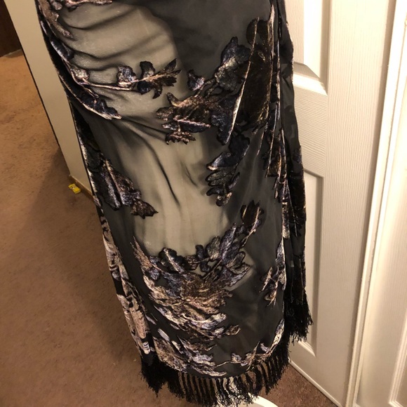 ♦️SOLD EBAY!♦️Vintage Velvet Silk Kimono Caftan OS - Picture 5 of 8